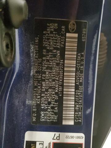 2016 TOYOTA CAMRY LE 4T1BF1FKXGU572794