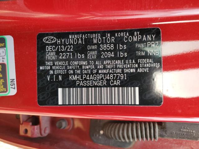 2023 HYUNDAI ELANTRA LI KMHLP4AG9PU487791