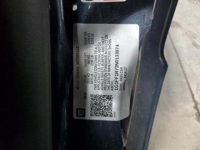 2022 CHEVROLET CAMARO LT1 - 1G1FF1R73N0133074