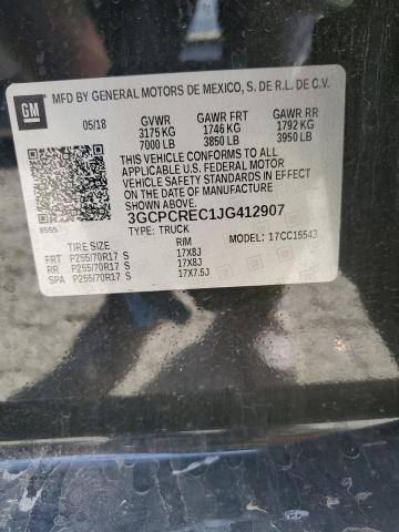 2018 CHEVROLET SILVERADO - 3GCPCREC1JG412907