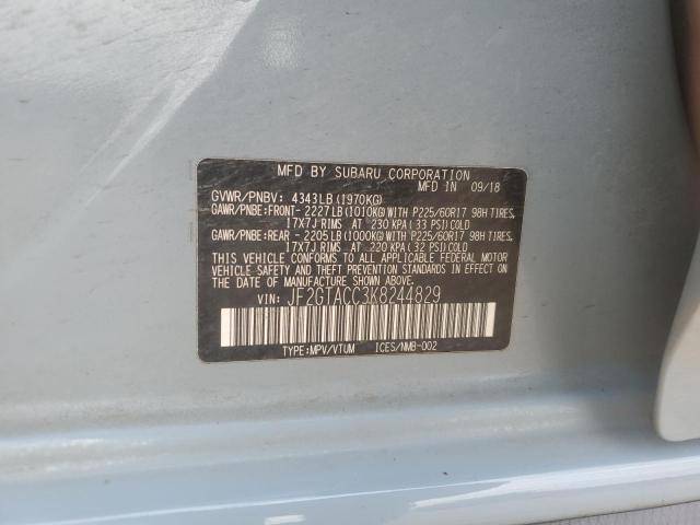 2019 SUBARU CROSSTREK - JF2GTACC3K8244829