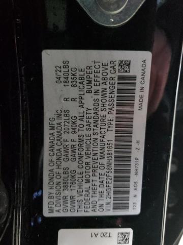2022 HONDA CIVIC SPOR - 2HGFE2F58NH581651