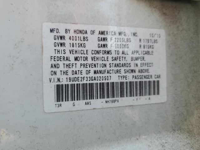 2016 ACURA ILX BASE W - 19UDE2F33GA020507