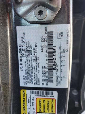 2020 FORD FUSION SE - 3FA6P0HD3LR250811