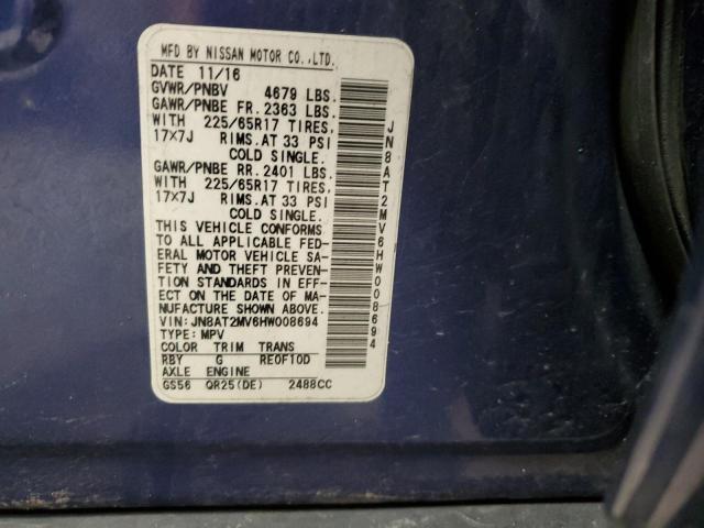 2017 NISSAN ROGUE S - JN8AT2MV6HW008694