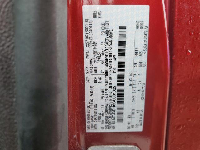 2016 LINCOLN MKC RESERV 5LMTJ3DH6GUJ01325
