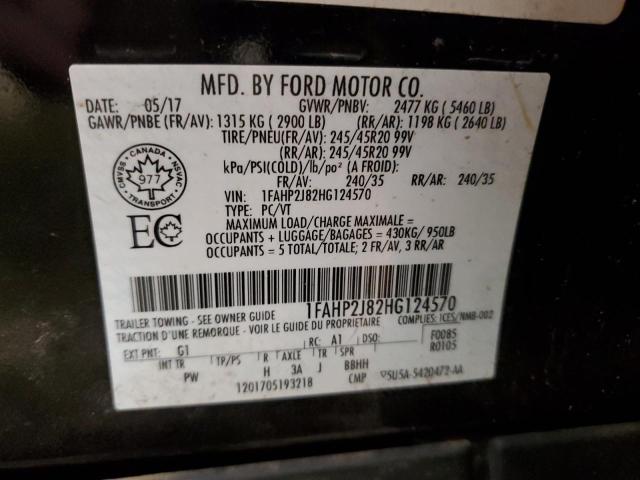 2017 FORD TAURUS LIM - 1FAHP2J82HG124570
