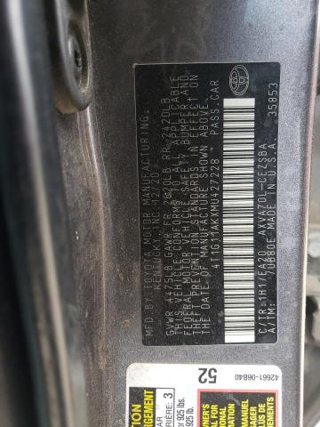 2021 TOYOTA CAMRY SE - 4T1G11AKXMU427228
