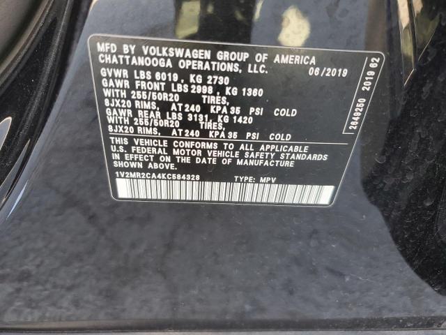 2019 VOLKSWAGEN ATLAS SEL - 1V2MR2CA4KC584328