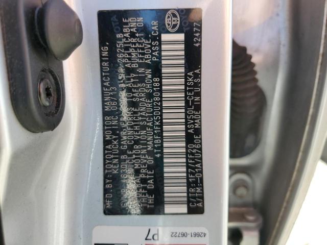 2013 TOYOTA CAMRY L - 4T1BF1FK5DU280188