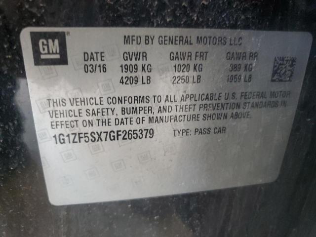 2016 CHEVROLET MALIBU LT - 1G1ZF5SX7GF265379