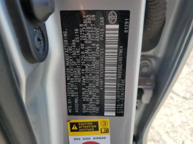 2016 TOYOTA CAMRY LE - 4T4BF1FK5GR580761
