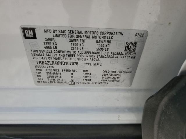 2022 BUICK ENVISION P LRBAZLR4XND167076