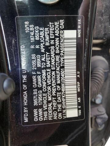 2019 HONDA CIVIC EX - SHHFK7H69KU204501