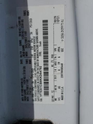 2019 FORD F150 SUPER - 1FTEX1CB8KKD64792