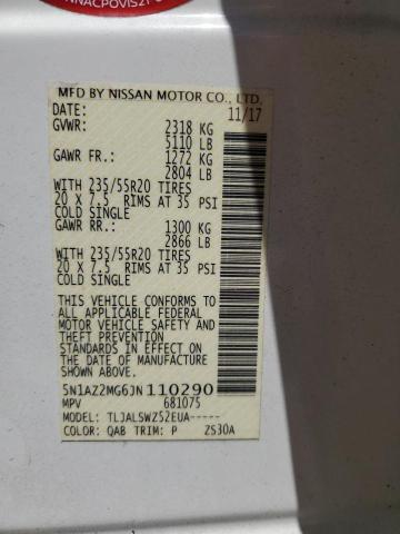 2018 NISSAN MURANO S - 5N1AZ2MG6JN110290