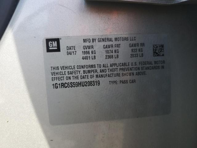 2017 CHEVROLET VOLT LT 1G1RC6S59HU208319