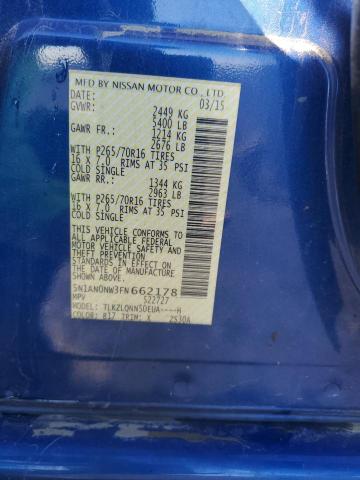2015 NISSAN XTERRA X 5N1AN0NW3FN662178