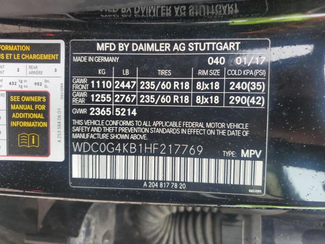 2017 MERCEDES-BENZ GLC 300 4M - WDC0G4KB1HF217769