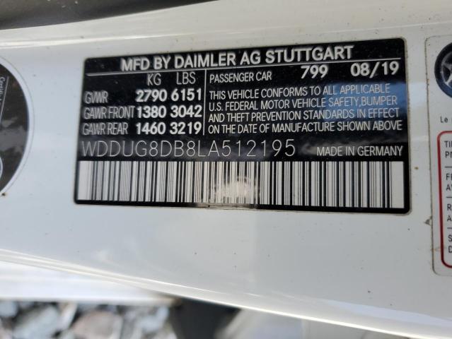 2020 MERCEDES-BENZ S 560 - WDDUG8DB8LA512195