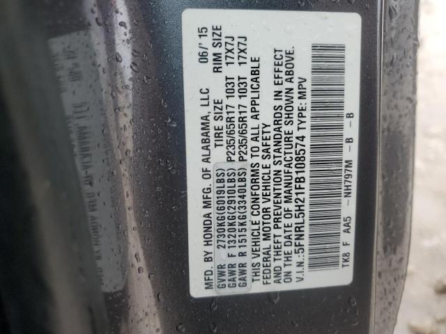 2015 HONDA ODYSSEY LX 5FNRL5H21FB108574