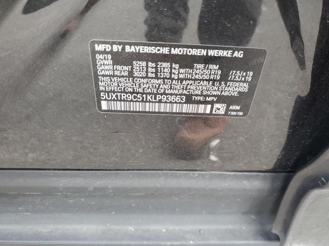 2019 BMW X3 XDRIVE3 5UXTR9C51KLP93663