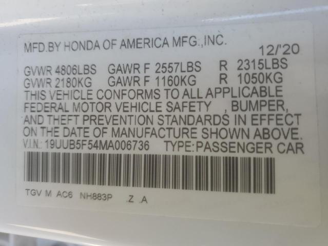 2021 ACURA TLX TECH A - 19UUB5F54MA006736