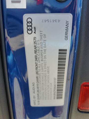 2019 AUDI A5 PREMIUM WAUENCF55KA013137