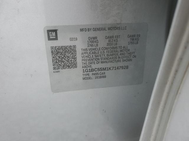2019 CHEVROLET CRUZE LS - 1G1BC5SM1K7147928