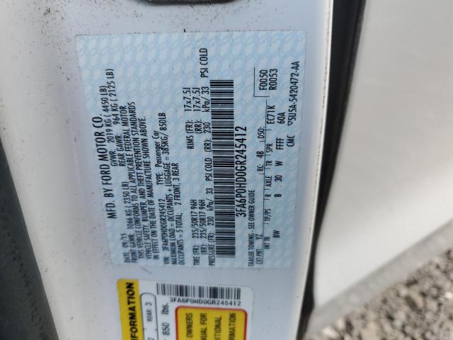 2016 FORD FUSION SE - 3FA6P0HD0GR245412
