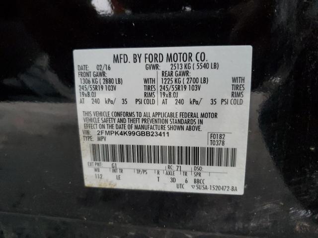 2016 FORD EDGE TITAN 2FMPK4K99GBB23411