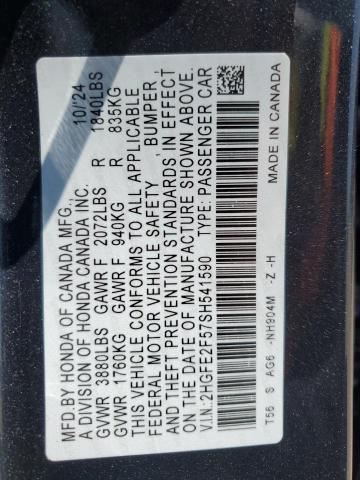 2025 HONDA CIVIC SPOR - 2HGFE2F57SH541590