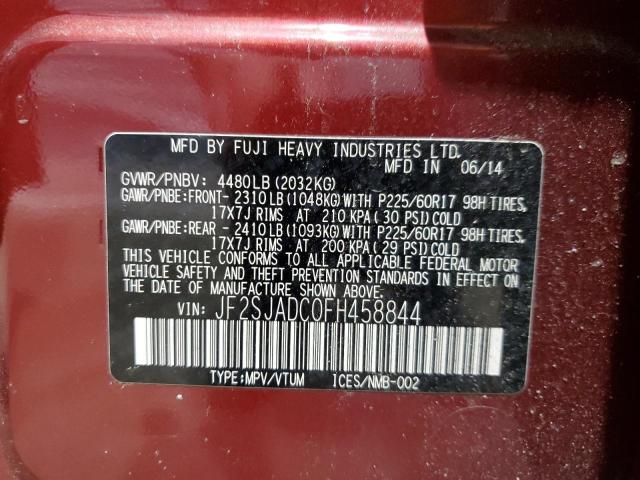 2015 SUBARU FORESTER 2 - JF2SJADC0FH458844