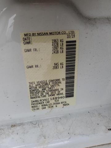 2020 NISSAN ALTIMA SR - 1N4BL4CVXLC188940