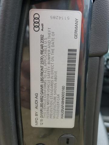 2017 AUDI A4 PREMIUM - WAUGNAF48HN003160