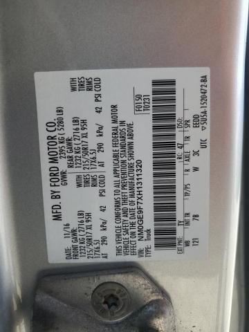 2017 FORD TRANSIT CO - NM0GE9F7XH1311320