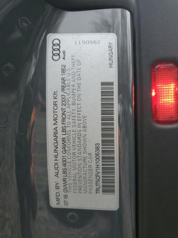 2017 AUDI TT TRUT5CFV1H1005383
