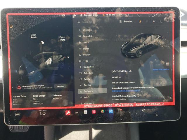 2022 TESLA MODEL 3 - 5YJ3E1EA3NF125606