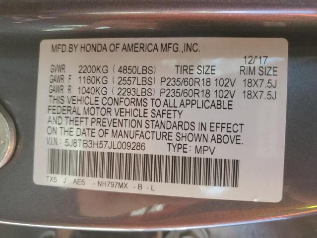 2018 ACURA RDX TECHNO - 5J8TB3H57JL009286