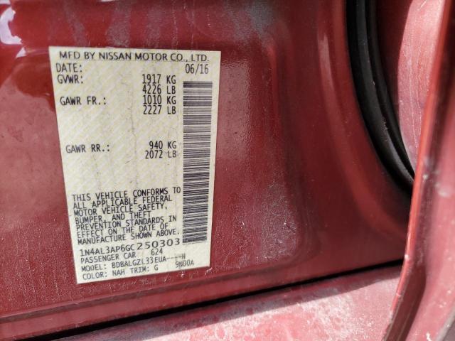 2016 NISSAN ALTIMA - 1N4AL3AP6GC250303