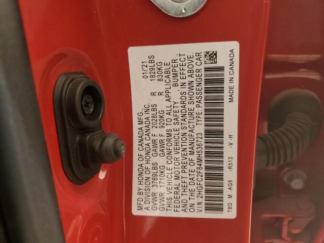 2021 HONDA CIVIC SPOR - 2HGFC2F84MH536723