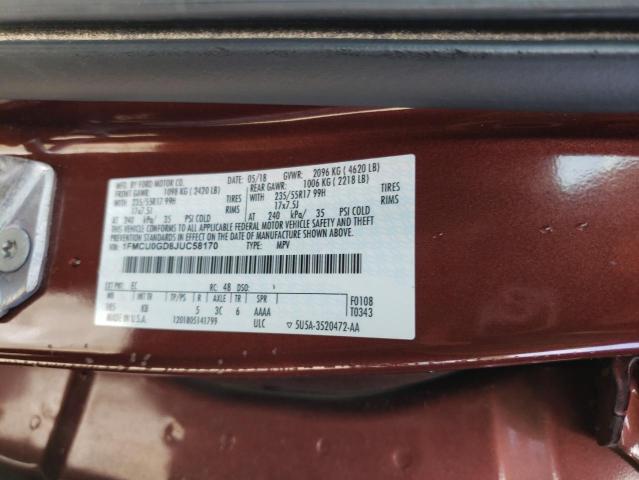 2018 FORD ESCAPE SE - 1FMCU0GD8JUC58170