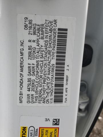 2019 HONDA ACCORD SPO - 1HGCV1F31KA159629
