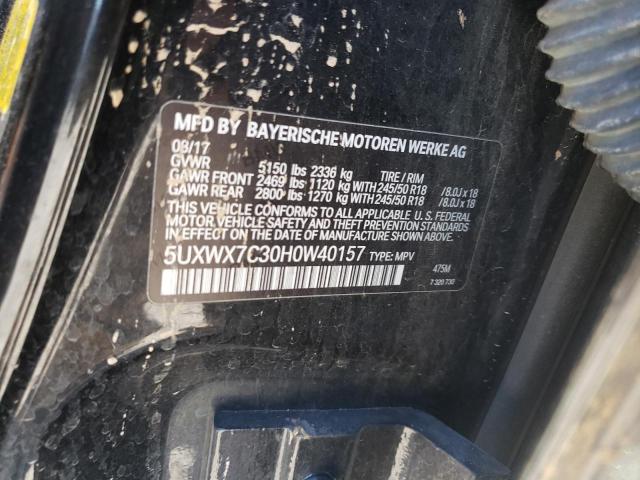 2017 BMW X3 XDRIVE3 - 5UXWX7C30H0W40157