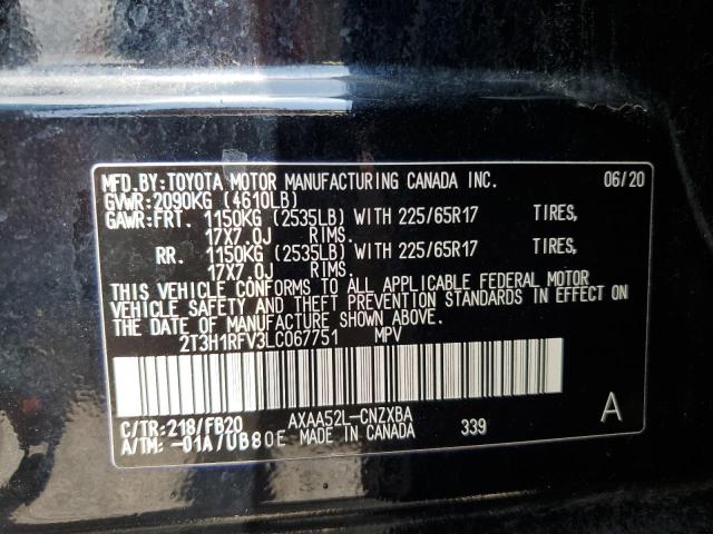 2020 TOYOTA RAV4 LE - 2T3H1RFV3LC067751