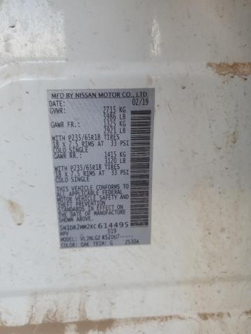 2019 NISSAN PATHFINDER - 5N1DR2MM2KC614495