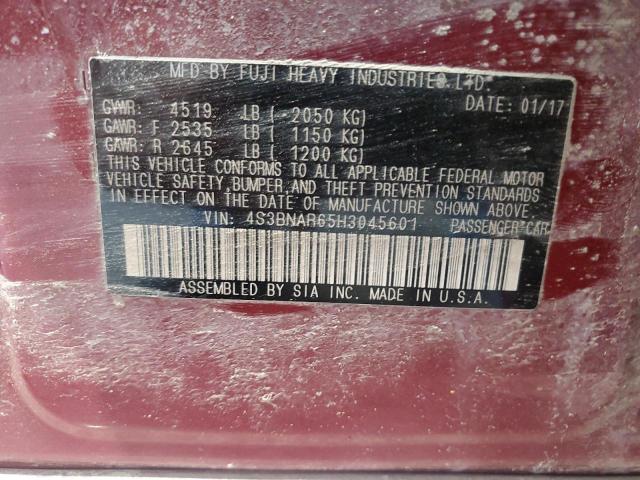 2017 SUBARU LEGACY SPO 4S3BNAR65H3045601