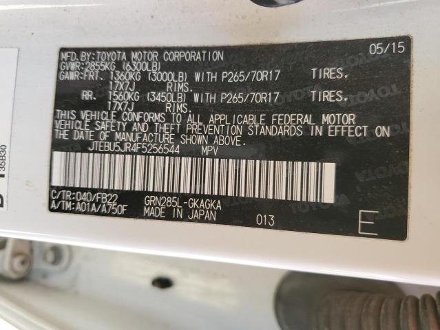 2015 TOYOTA 4RUNNER SR - JTEBU5JR4F5256544