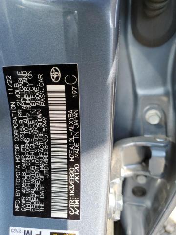 2023 TOYOTA COROLLA XSE JTDT4MCE8P3515949