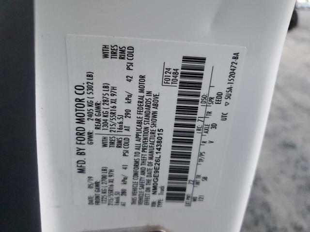 2020 FORD TRANSIT CO - NM0GE9E26L1438015